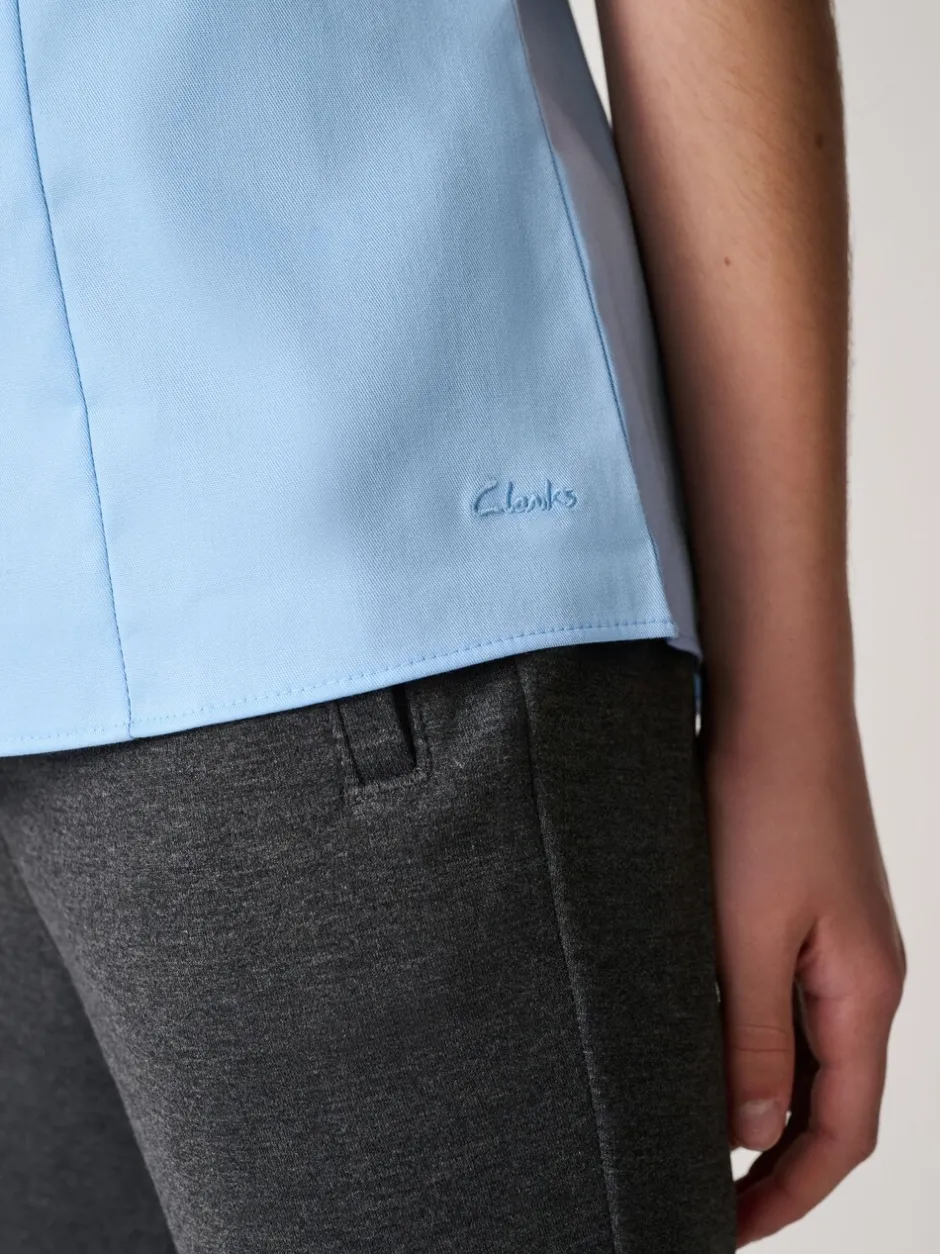 Overhemden En Blouses|Clarks aansluitend school overhemd met korte mouwen