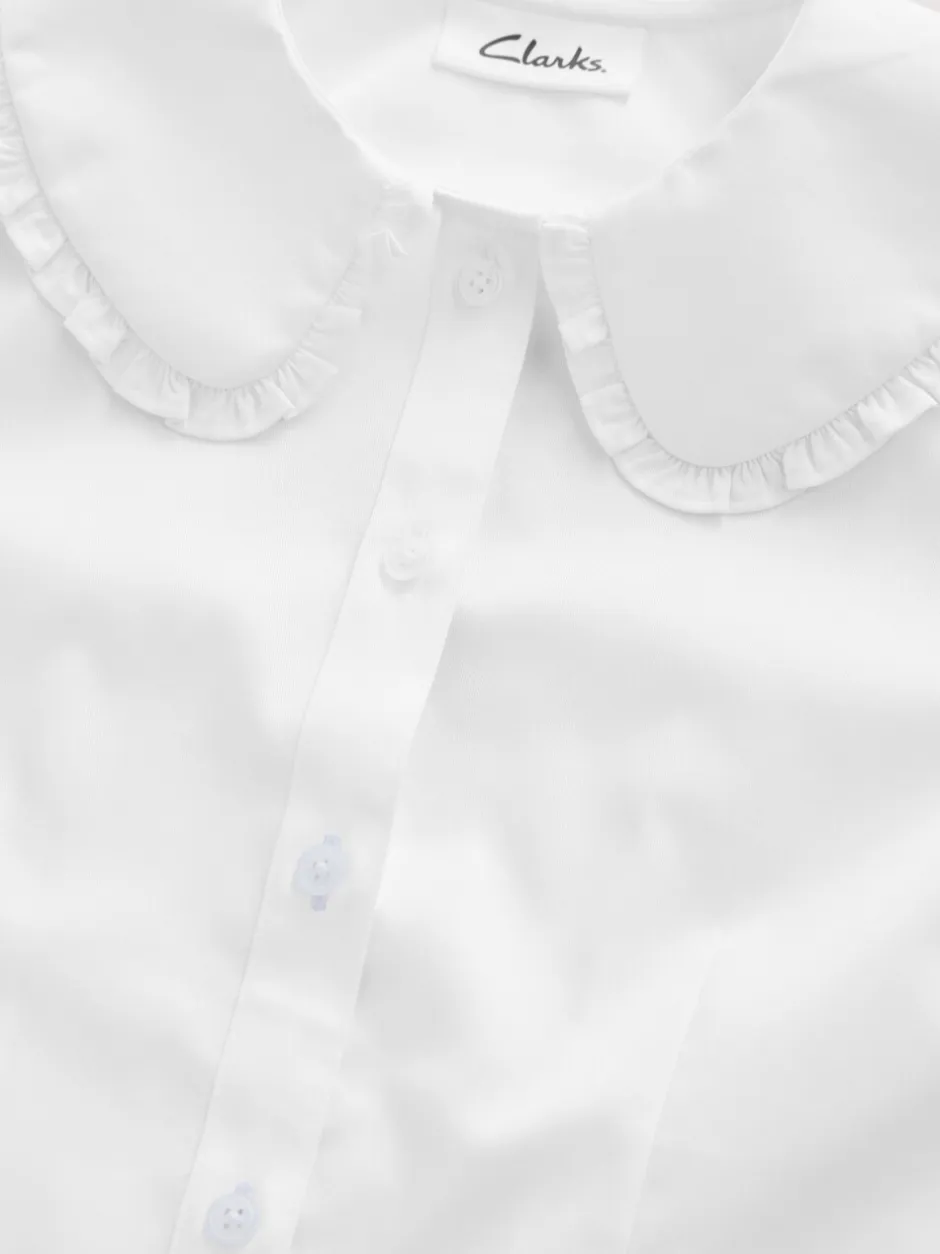 Overhemden En Blouses|Clarks Kraag Lange Mouw Schoolshirts 2 Pack