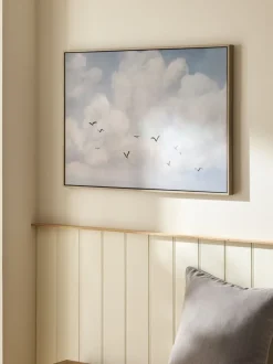Canvassen En Kunst Voor Aan De Wand*Next Clouds Scape Handpaint Detail Framed Wall Art