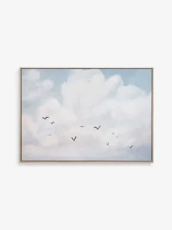 Canvassen En Kunst Voor Aan De Wand*Next Clouds Scape Handpaint Detail Framed Wall Art