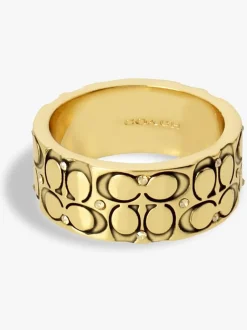 Sieraden|Coach Signature gewatteerde ring