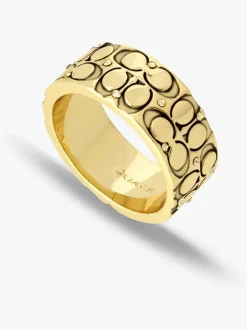 Sieraden|Coach Signature gewatteerde ring