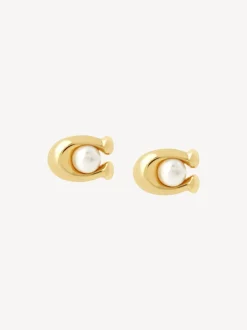 Sieraden*Coach Tone Signature oorknopjes met parel