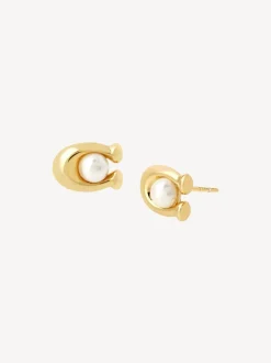 Sieraden*Coach Tone Signature oorknopjes met parel