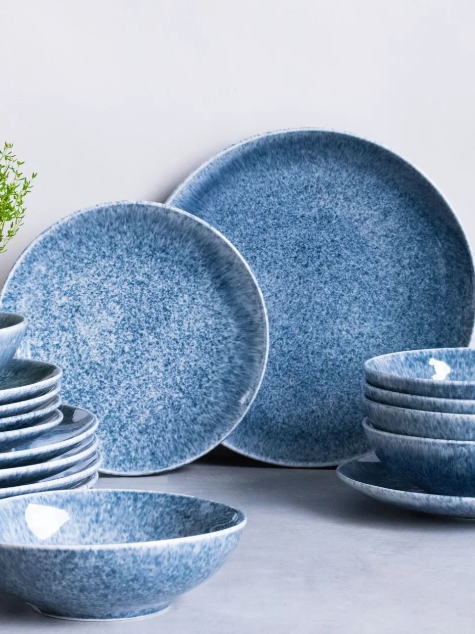 Eetservies En Pastaschalen|Code Maison 18 Piece Feather Dinner Set