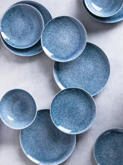 Eetservies En Pastaschalen|Code Maison 18 Piece Feather Dinner Set