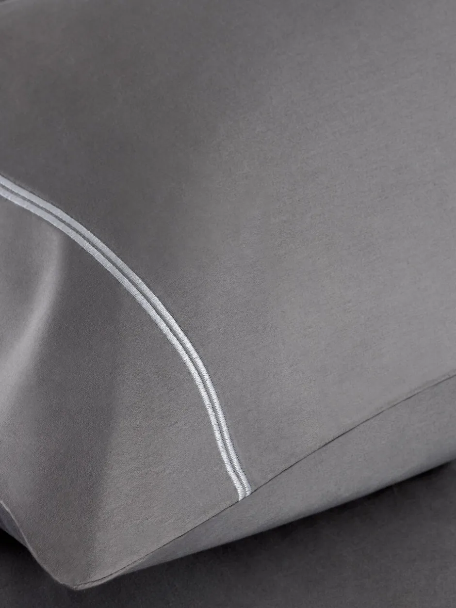 Beddengoedsets En Dekbedovertrekken|Next Collection Luxe 600-draads 100% katoensatijnen luxe dekbedovertrek- en kussensloopset Grijs