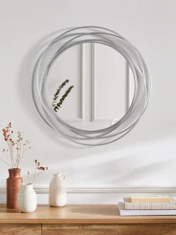 Spiegels|Next Contemporary Wire 60cm Wall Mirror Zilver