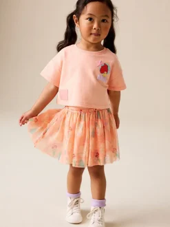 Tops|Shorts En Rokken|Next Coral Ariel - Disney Top & Skirt Set (3mths-7yrs)