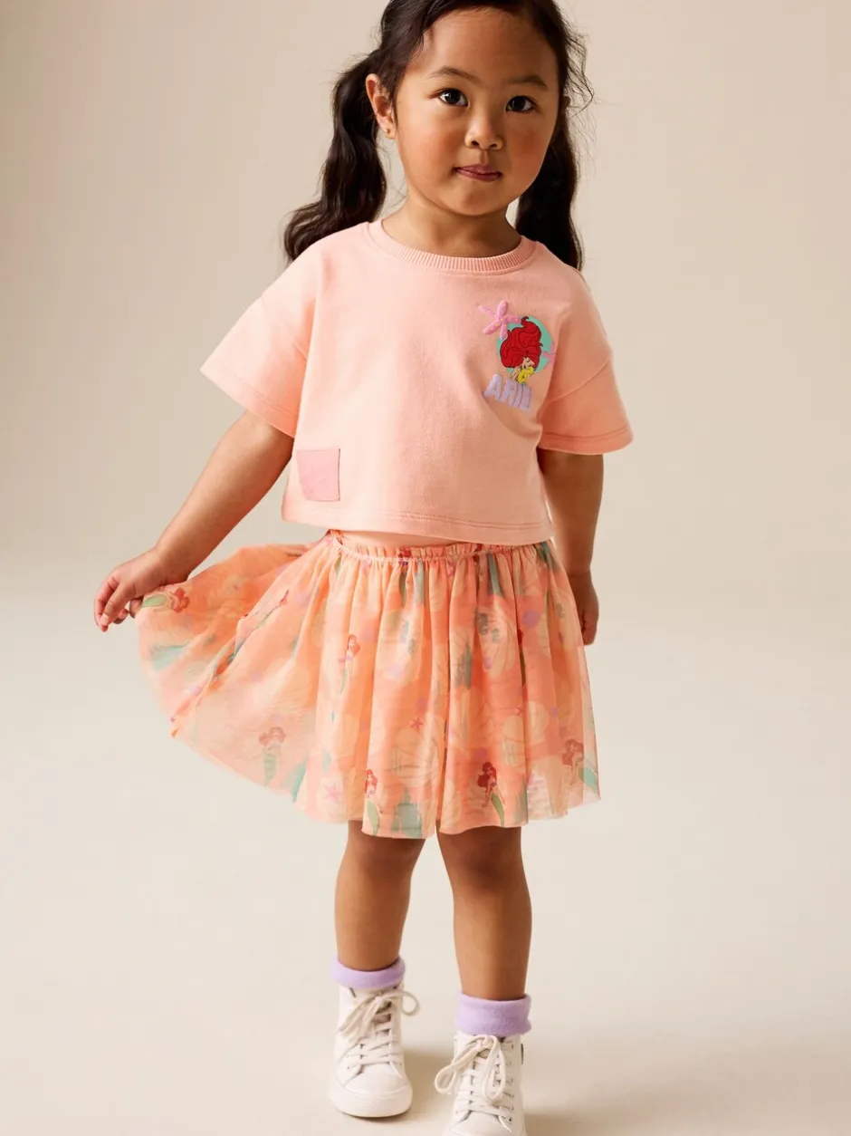 Tops|Shorts En Rokken|Next Coral Ariel - Disney Top & Skirt Set (3mths-7yrs)