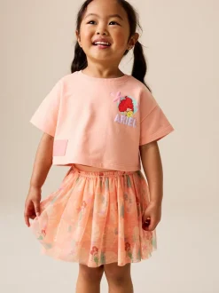 Tops|Shorts En Rokken|Next Coral Ariel - Disney Top & Skirt Set (3mths-7yrs)