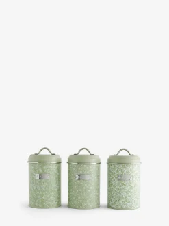 Keukenopslag*Next Cordelia - Set van 3 ditsy gebloemde bewaarbussen Grijs-groen
