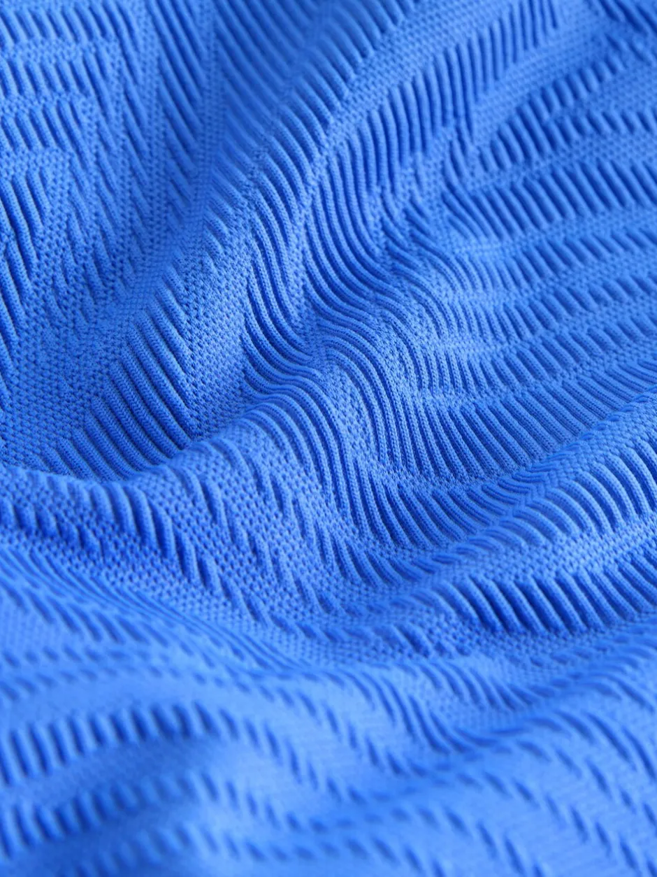 Badkleding*Next Cornflower Blue Textured - Hoogsluitend buikcorrigerend badpak