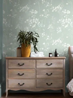 Behang*Next Country Leaves 10M Wallpaper Grijsblauw