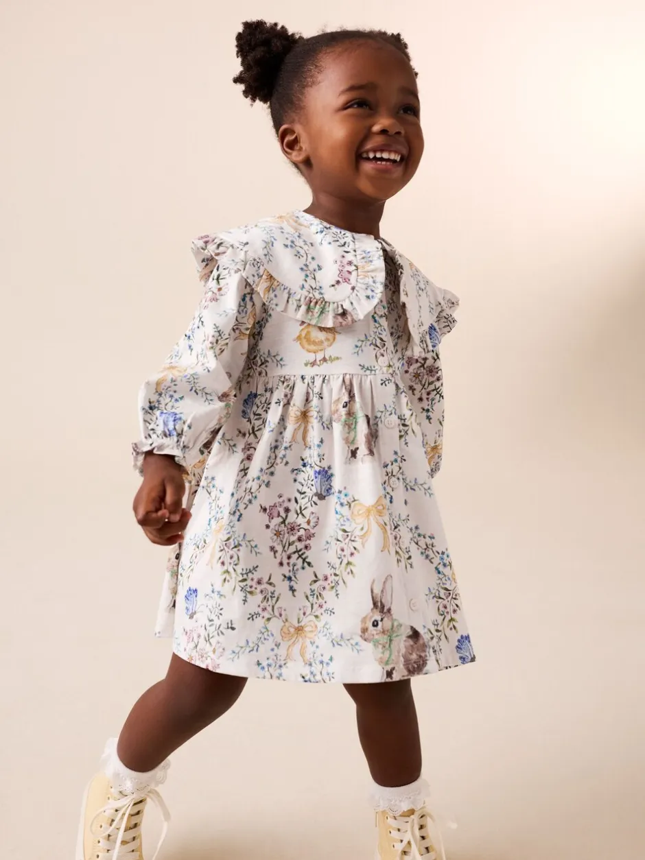 Jurken|Jurken|Next Cream Easter - Collared Dress (3mths-7yrs)