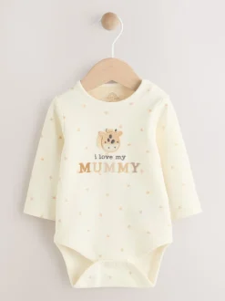 Rompertjes En Hemdjes|Rompertjes En Hemdjes*Next - Set van 1 babyrompertjes Cream Giraffe I Love My Mummy