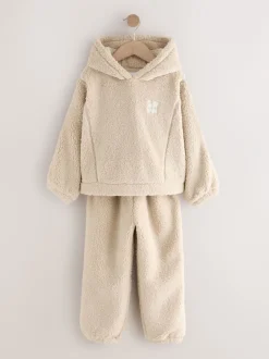 Nachtkleding En Pyjama's|Pyjama's*Next Cream GRWM - "Fleece tweedelige Pyjama's (5-16jr)"