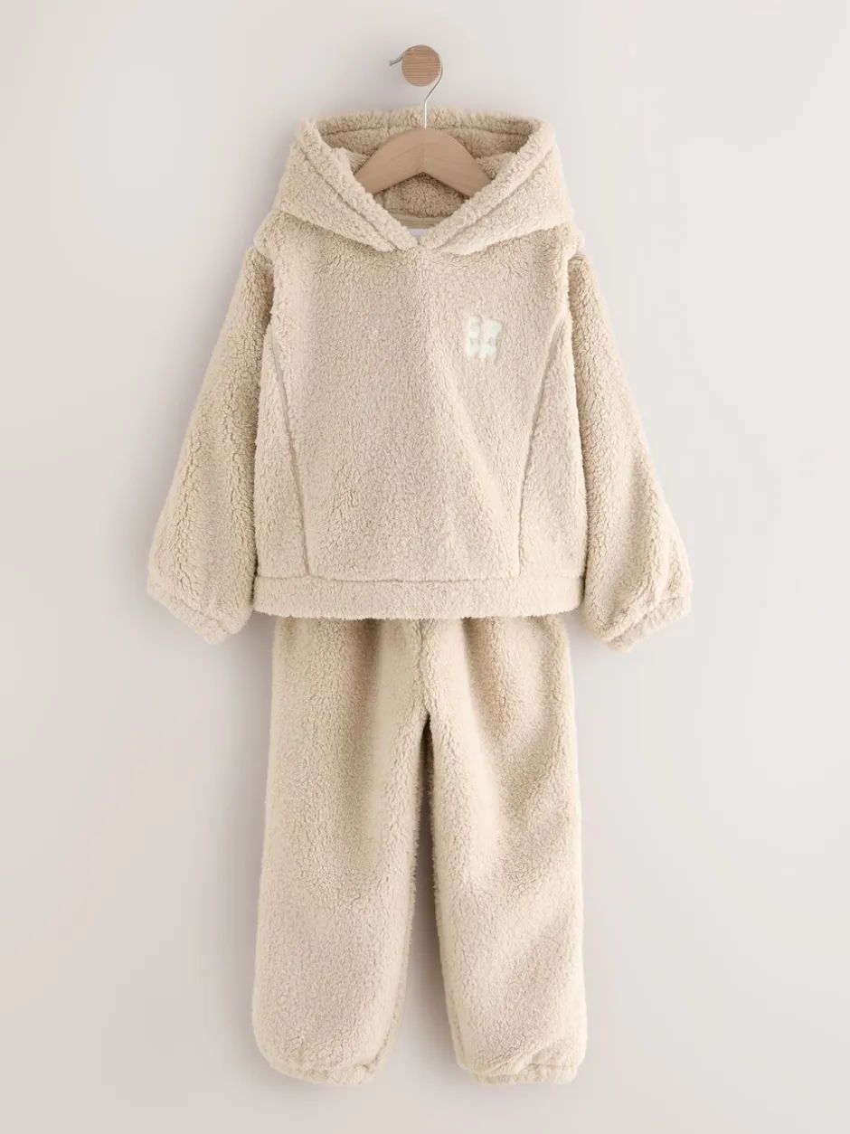 Nachtkleding En Pyjama's|Pyjama's*Next Cream GRWM - "Fleece tweedelige Pyjama's (5-16jr)"