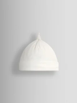 Mutsjes En Antikrabwantjes|Mutsen, Handschoenen En Sjaals*Jojo Maman Bébé - Organic Cotton Appliqué Baby Hat Cream Pretty Bow