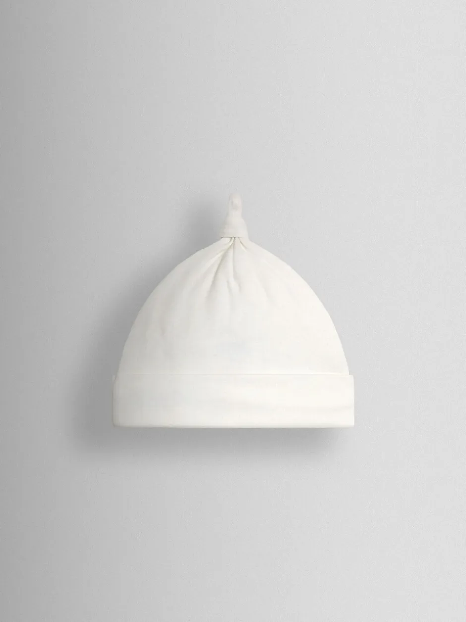 Mutsjes En Antikrabwantjes|Mutsen, Handschoenen En Sjaals*Jojo Maman Bébé - Organic Cotton Appliqué Baby Hat Cream Pretty Bow