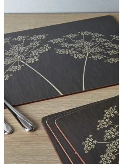 Tafellinnen En Placemats *Creative Tops Set van 4 grote Placemats met kurken achterkant en Kunstdruk
