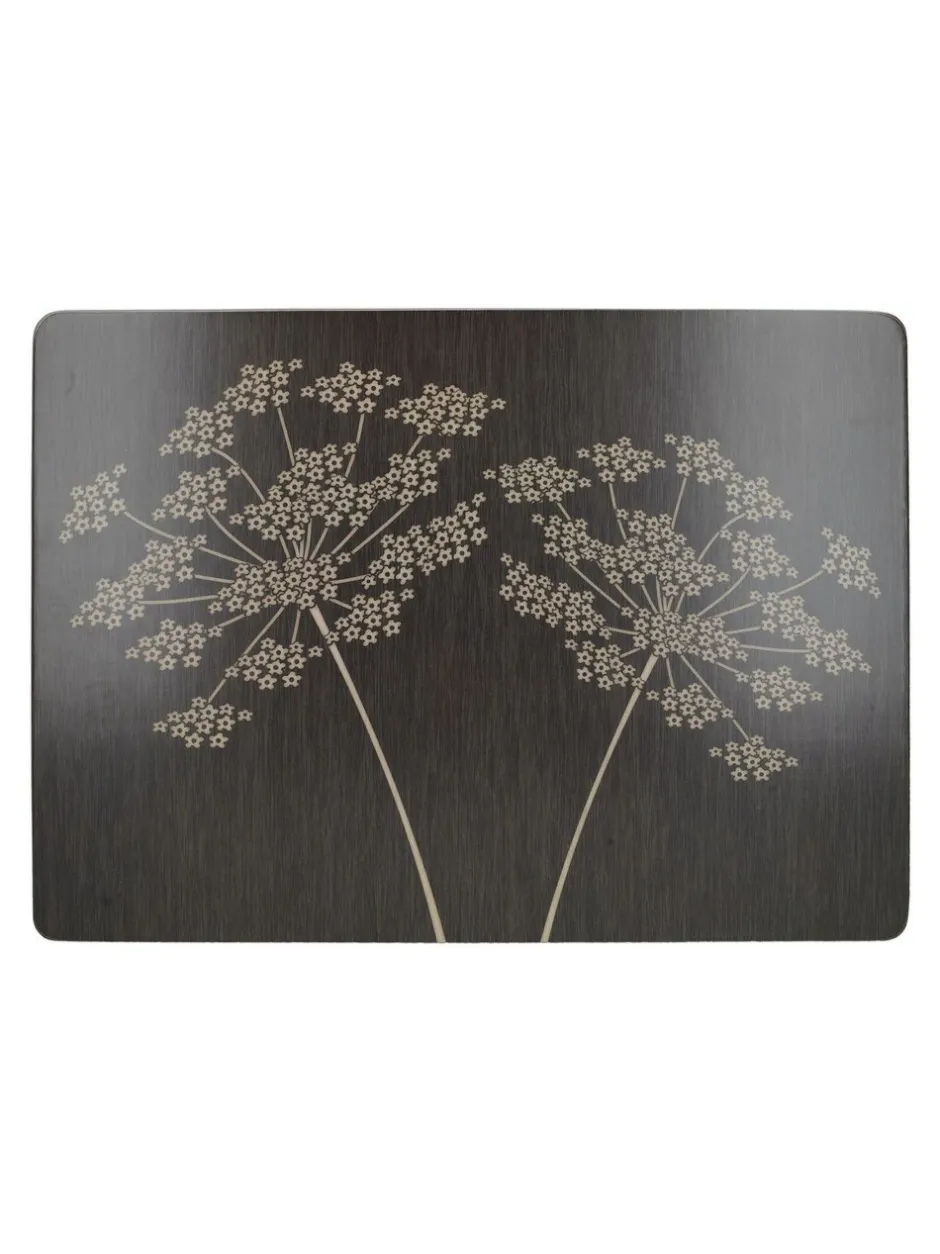 Tafellinnen En Placemats *Creative Tops Set van 4 grote Placemats met kurken achterkant en Kunstdruk