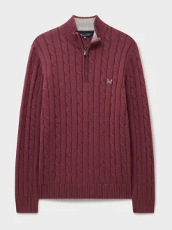 Gebreide Kleding*Crew Clothing Oarsman Cable Half Zip Jumper