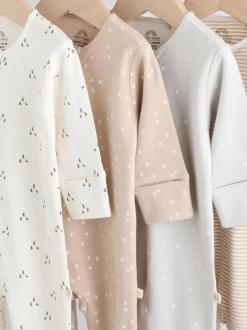 Multipacks|Babypakjes En Babypyjama's|Next Crème - Babypyjama's met tweewegrits (0-2jr)