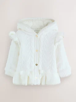 Jassen En Jacks*Baker by Ted Baker - gebreide vestjas met strikdetail Crème