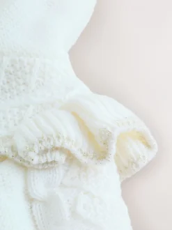 Jassen En Jacks*Baker by Ted Baker - gebreide vestjas met strikdetail Crème