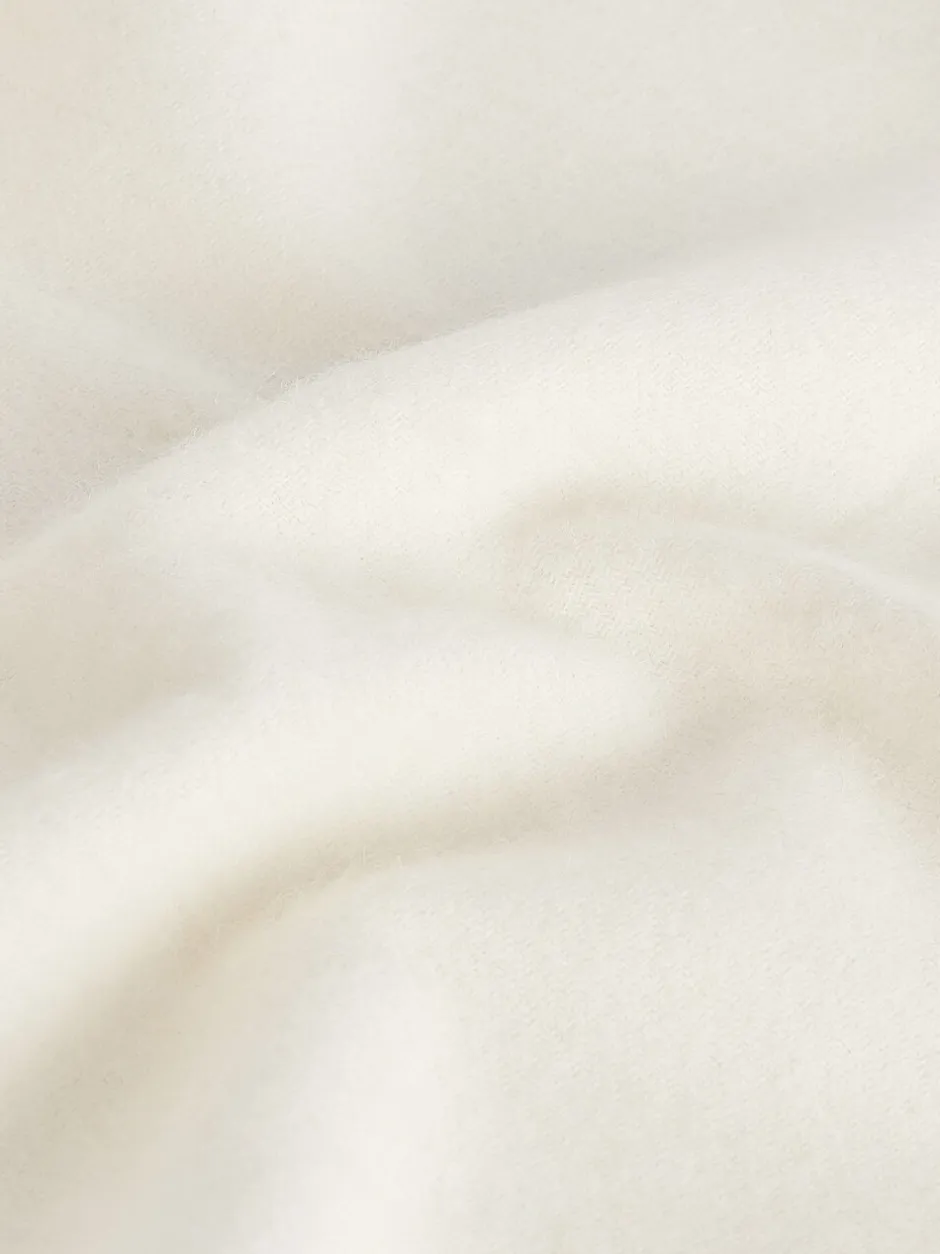Mutsen, Handschoenen En Sjaals*Barbour - ® geweven sjaal van lamswol Crème