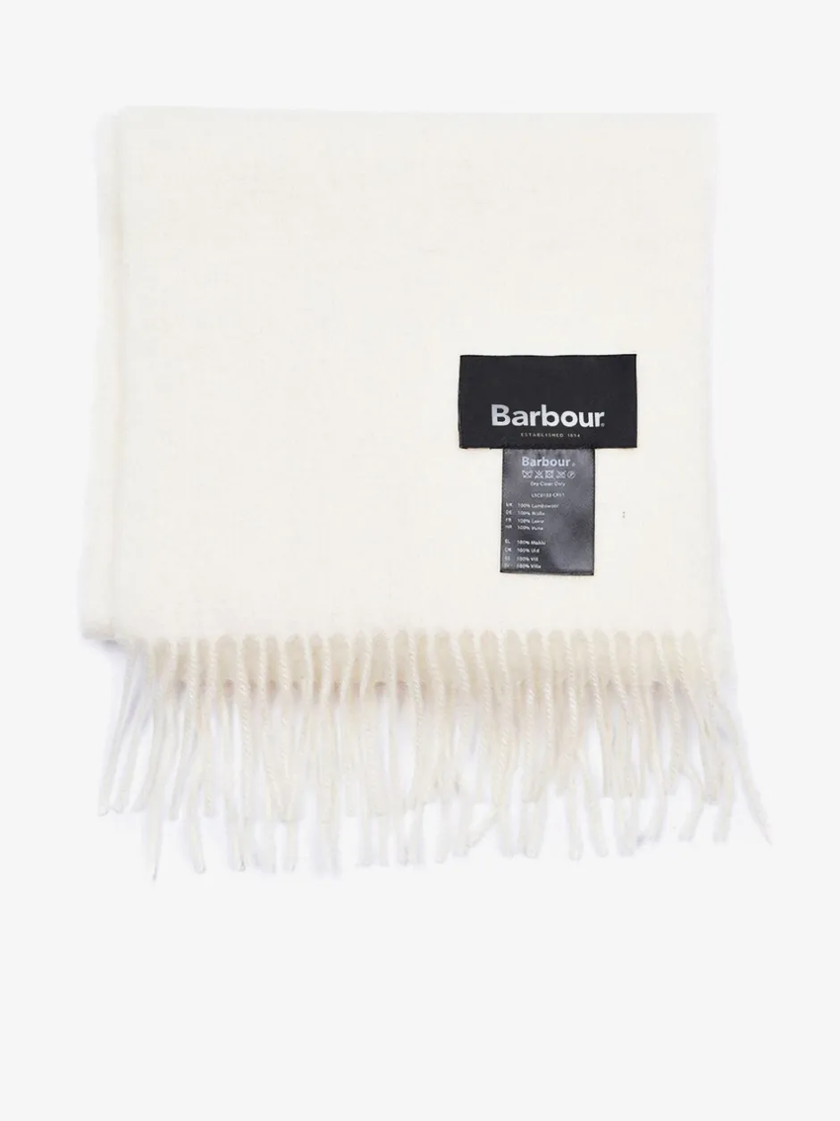 Mutsen, Handschoenen En Sjaals*Barbour - ® geweven sjaal van lamswol Crème