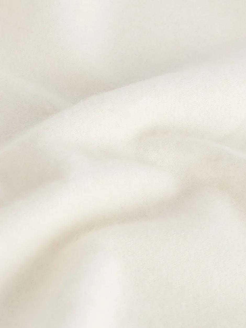 Mutsen, Handschoenen En Sjaals*Barbour - ® geweven sjaal van lamswol Crème