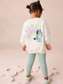 Sets En Combisets|Truien En Breisels|Next Crème - Bluey-set van sweatshirt en legging (12mnd -7jr)