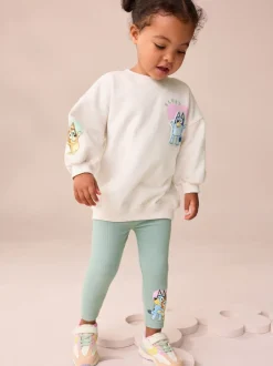Sets En Combisets|Truien En Breisels|Next Crème - Bluey-set van sweatshirt en legging (12mnd -7jr)