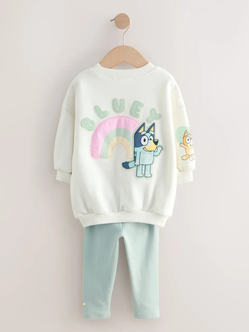 Sets En Combisets|Truien En Breisels|Next Crème - Bluey-set van sweatshirt en legging (12mnd -7jr)