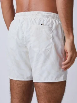 Badkleding*BOSS - Piranha Printed Swim Shorts Crème