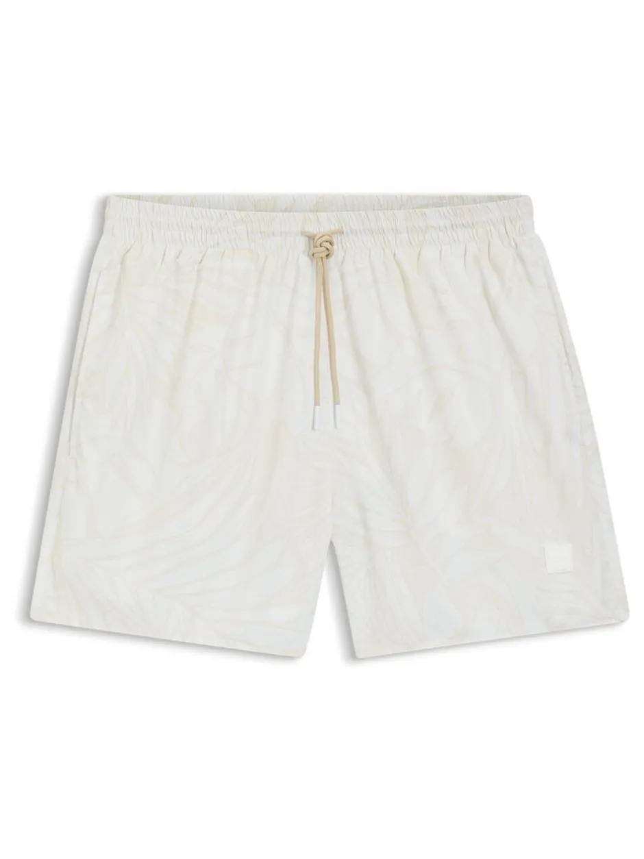 Badkleding*BOSS - Piranha Printed Swim Shorts Crème