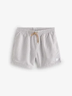Badkleding|BOSS - Vibe Printed Swim T-shirt Crème