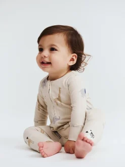 Rompertjes En Tuinbroeken|Cotton On - Long Sleeve Zip Romper Crème