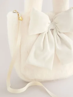 Tassen*Next Crème - Cream Fur Bucket Bag