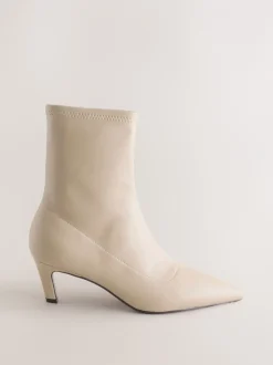 Boots|Next - Forever Comfort® Pointed Toe Sock Boots Crème