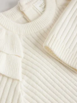 Sets En Combisets|Truien En Breisels*Next Crème - Gebreide babytrui en leggings set 2 -delig (0mnd -3jr)