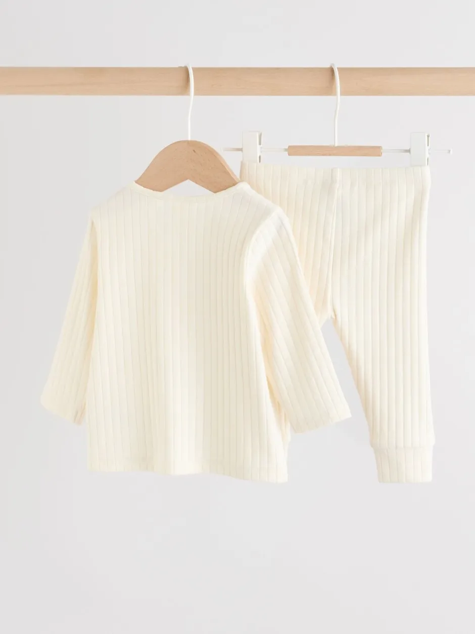 Tops|Sets En Outfits|Next Crème - Hello World Top and Leggings Baby Set (0-18mths)