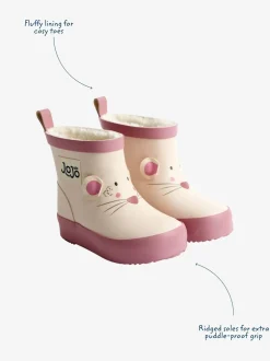 Laarzen*Jojo Maman Bébé - Print Short Wellies Crème