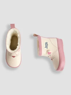 Laarzen*Jojo Maman Bébé - Print Short Wellies Crème