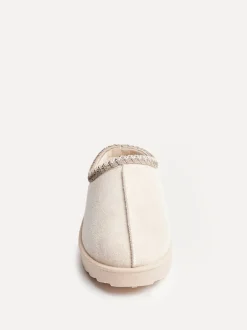 Pantoffels*Linzi - Tana Faux Suede Slip-On Slippers Crème