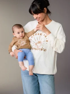 Hoody's En Sweatshirts|Moederschap*Next - Maternity Mini Me Sweatshirt Set Crème