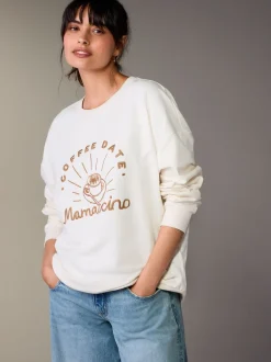 Hoody's En Sweatshirts|Moederschap*Next - Maternity Mini Me Sweatshirt Set Crème