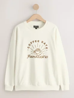 Hoody's En Sweatshirts|Moederschap*Next - Maternity Mini Me Sweatshirt Set Crème